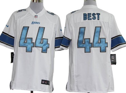 Nike NFL Detroit Lions44 Jahvid Best Nike White Game Jerseys